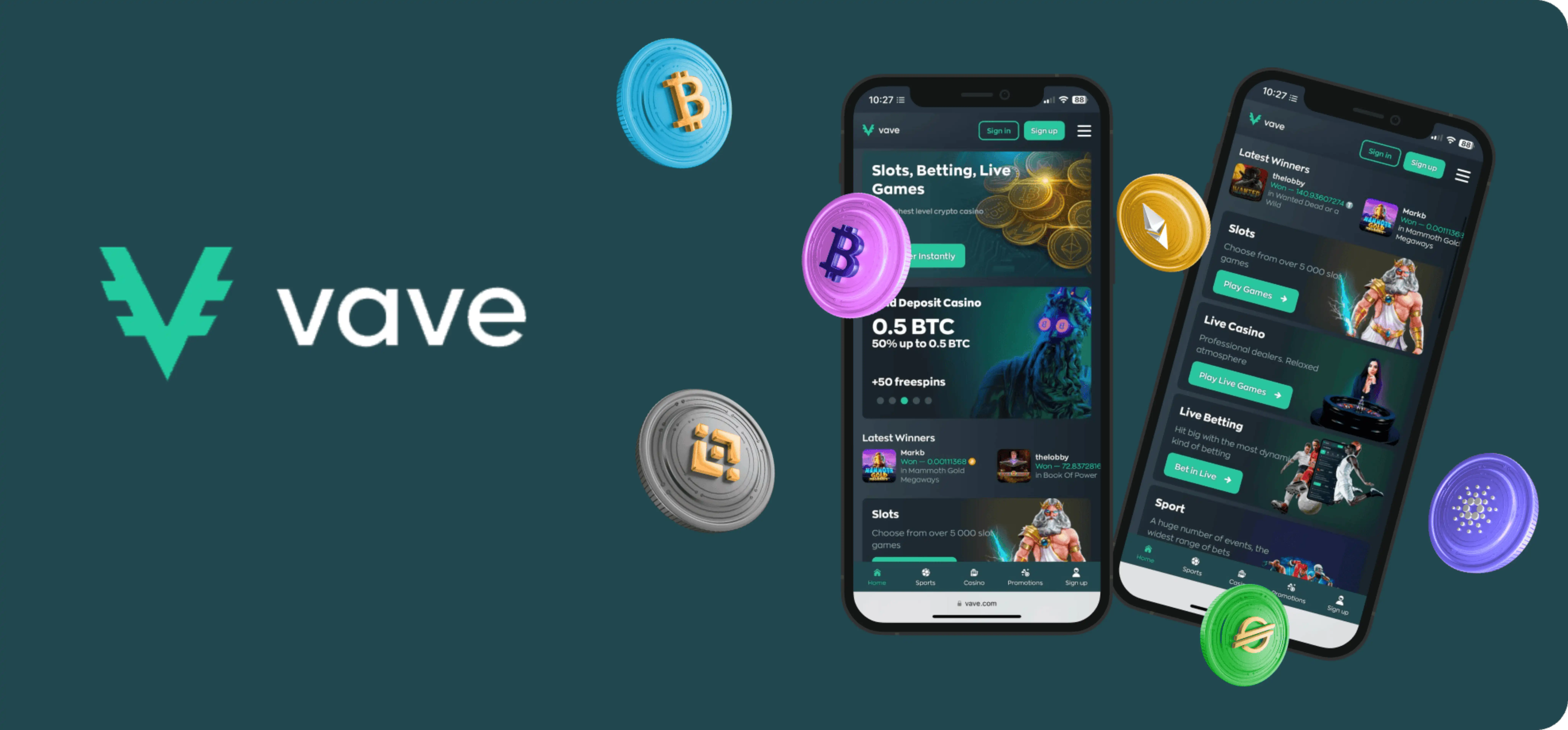 Vave Casino App Screenshot